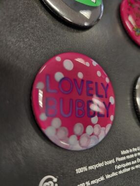 ⭐NEW "Lovely Bubbly" Pink Button Pin